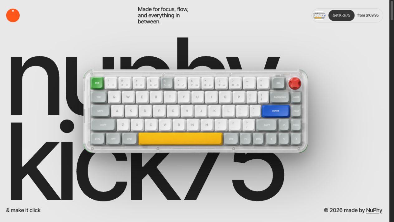 Fable 5.1 keyboard landing page preview